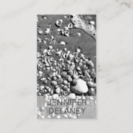 Black & White Seashells Foto Social Media Visitekaartje