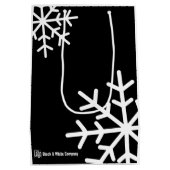 Black & White Seizoensgebonden Motto Bedrijf Logo  Medium Cadeauzakje (Achterkant)