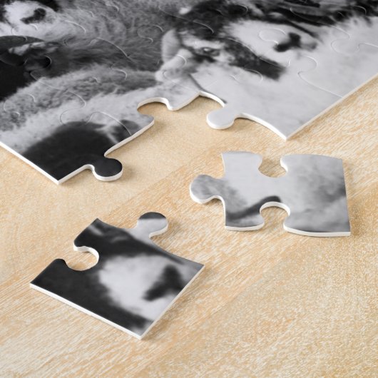 Black & White Sheep Herd Legpuzzel (Zijkant)