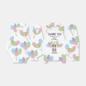 Black & White Sheepadoodle Verjaardag Dank u Bedankdoosjes (Uitgevouwen)