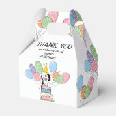 Black & White Sheepadoodle Verjaardag Dank u Bedankdoosjes (Voorkant Zijde)