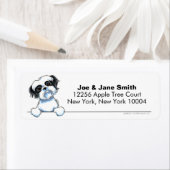 Black White Shih Tzu Clean & Simple Etiket (Insitu)