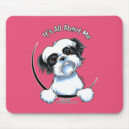 Black/White Shih Tzu IAAM Muismat (Voorkant)