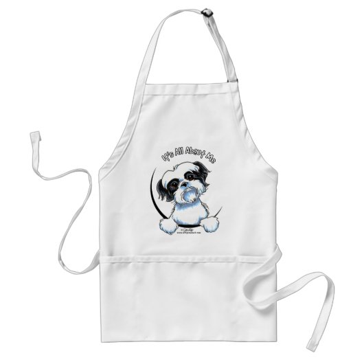 Black/White Shih Tzu IAAM Standaard Schort (Voorkant)