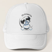 Black/White Shih Tzu IAAM Trucker Pet (Voorkant)