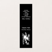 Black White Silhouette Riding Hood Tref Wolf Visitekaartje (Buitenkant ongevouwen)