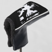 Black White Silhouette Riding Hood Wolf onder Boom Golfheadcover (3/4 voorkant)