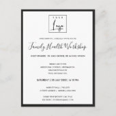 BLACK & WHITE SILK UW LOGO WORKSHOP GALA EVENEMENT BRIEFKAART (Voorkant)