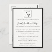 BLACK & WHITE SILK UW LOGO WORKSHOP GALA EVENEMENT BRIEFKAART (Voorkant / Achterkant)