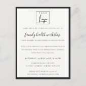 BLACK & WHITE SILK UW LOGO WORKSHOP GALA EVENEMENT BRIEFKAART (Voorkant)