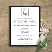 BLACK & WHITE SILK UW LOGO WORKSHOP GALA EVENEMENT BRIEFKAART