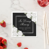 Black White Silver Floral Memorial Funeral Servet (Insitu)