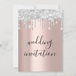 Black White Silver Grey Drift Roos Gold Wedding Kaart