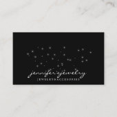 Black White Silver Lights sterren Visitekaartje (Voorkant)