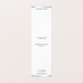 Black White Silver Modern Monogram Elegant Simple Visitekaartje (Binnenkant ongevouwen)