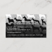 Black White Silver Veterinarian Dogs Visitekaartje (Achterkant)
