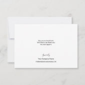 Black White Simple business Customer Appreciation  Bedankkaart (Achterkant)