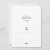 Black & white simple Christmas tree modern Feestdagenkaart (Achterkant)