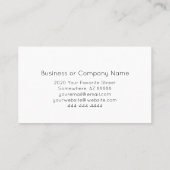 Black White Simple Desert Cactus Visitekaartje (Achterkant)