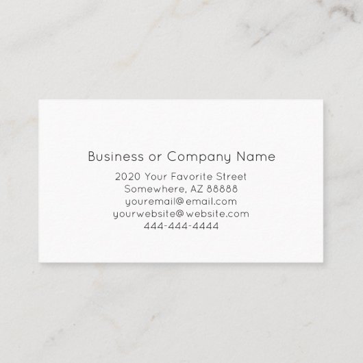 Black White Simple Desert Cactus Visitekaartje (Achterkant)