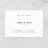 Black White Simple Modern Monogramed Sjabloon Visitekaartje (Achterkant)