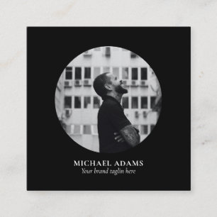 Black & White Simple Moderne Photo Social Media Sq Vierkante Visitekaartje