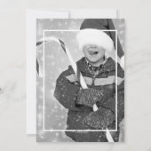 Black White Simple Photo Persoonlijk kerstfeest Feestdagenkaart (Achterkant)