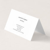 Black White Simple Plain Architect Premium Pearl Visitekaartje (Voorkant)