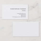 Black White Simple Plain Architect Visitekaartje (Voorkant / Achterkant)