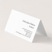 Black White Simple Plain Architect Visitekaartje (Voorkant)