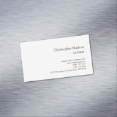 Black White Simple Plain Architect Visitekaartje Magnetisch Visitekaartje (Voorbeeld)
