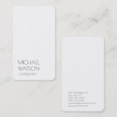 Black White Simple Plain Trendy Consultant Visitekaartje (Voorkant / Achterkant)