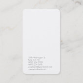 Black White Simple Plain Trendy Consultant Visitekaartje (Achterkant)