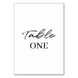 Black White Simple Script Wedding Kaart