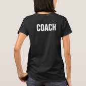 Black White Sjabloon Womens Fitness Coach Trainer T-shirt (Achterkant)