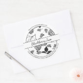 Black & White Sketch Blackberry Jam label (Envelop)