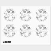 Black & White Sketch Mixed Berry Jam label (Vel)