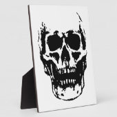 Black White Skull Pop Art Fotoplaat (Zijkant)
