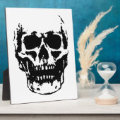 Black White Skull Pop Art Fotoplaat (Zijkant)