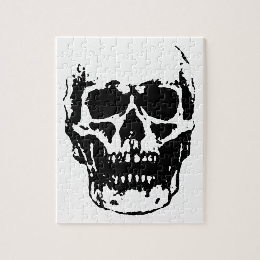 Black White Skull Pop Art Legpuzzel (Verticaal)