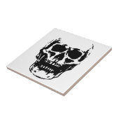 Black White Skull Pop Art Tegeltje (Zijkant)
