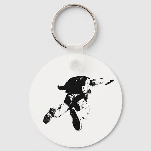 Black & White Skydiving Sleutelhanger (Voorkant)
