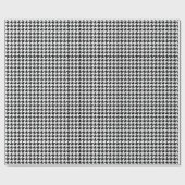 Black White Small Houndstooth Check Cadeaupapier (Vlak)