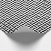 Black White Small Houndstooth Check Cadeaupapier (Hoek)