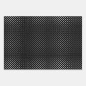 Black White Small Polka Dot Pattern Inpakpapier Vel (Voorkant)