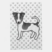 Black & White Smooth Coat Jack Russell Terrier Dog Theedoek (Verticaal)
