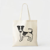 Black & White Smooth Coat Jack Russell Terrier Dog Tote Bag (Voorkant)