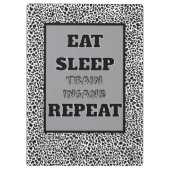 Black & white snow leopard print klembord (Achterkant)