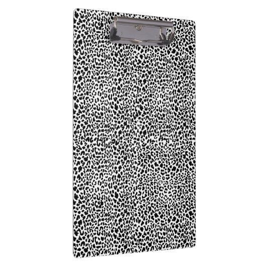 Black & white snow leopard print  klembord (Rechts)