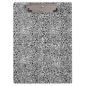 Black & white snow leopard print  klembord (Voorkant)